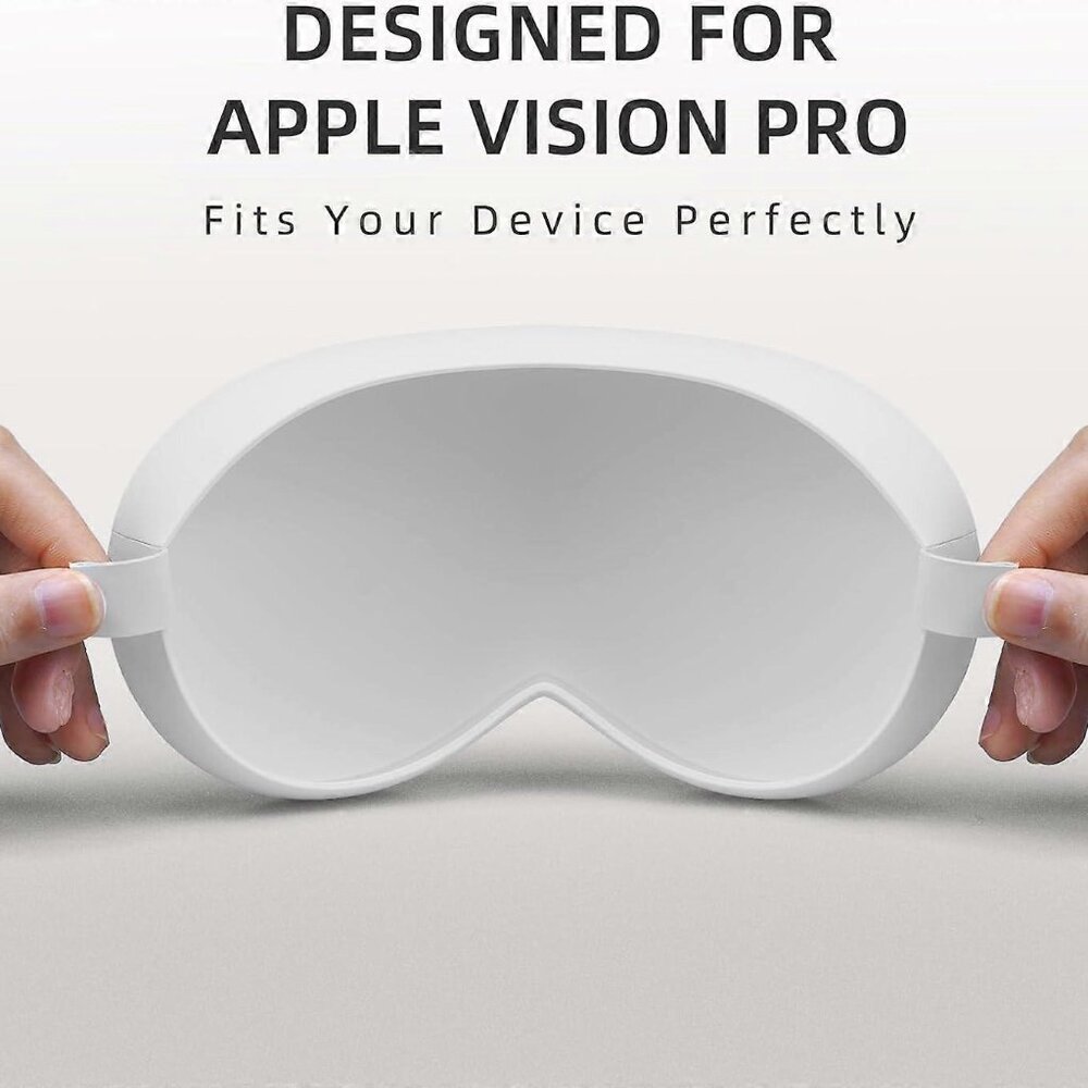 Designed for Apple Vision Pro Case White Silicone Pro VR Headset Case